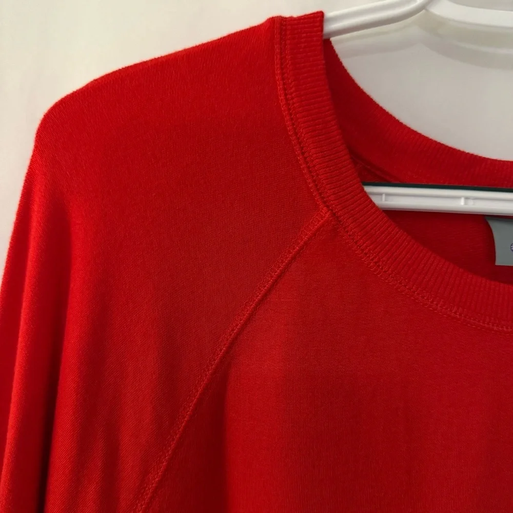 ATHLETA Serenity Criss Cross Athletic Sweatshirt in Saffron Red Size L - Picture 4 of 8